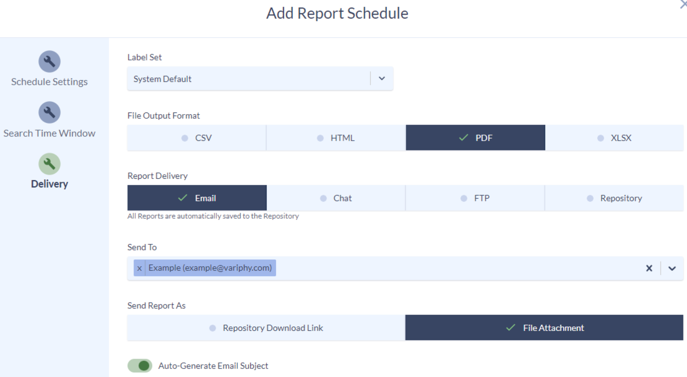 Choose the level of granularity in your reports.