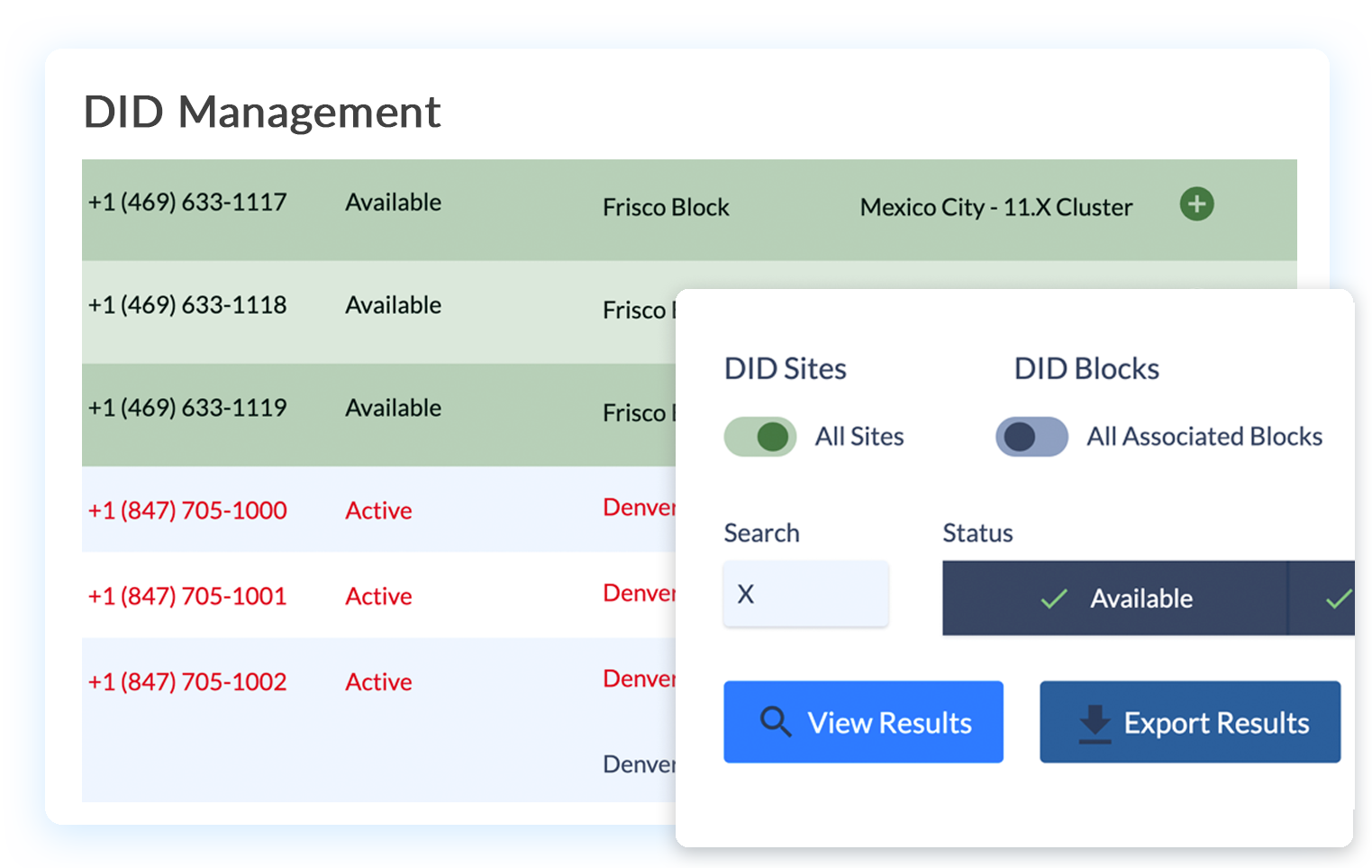 Track DID block usage across clusters.